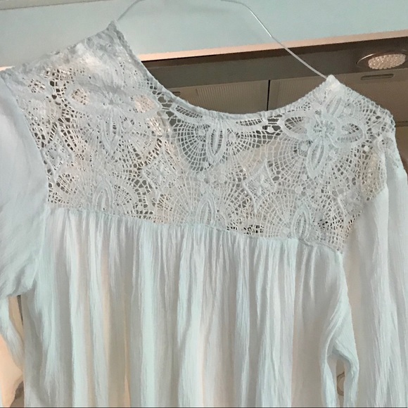 ZARA cream top~ beautiful flowy boho style~xs - Picture 2 of 3